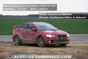 Essai Mitsubishi Lancer Evolution X MR TC-SST : chère mais efficace