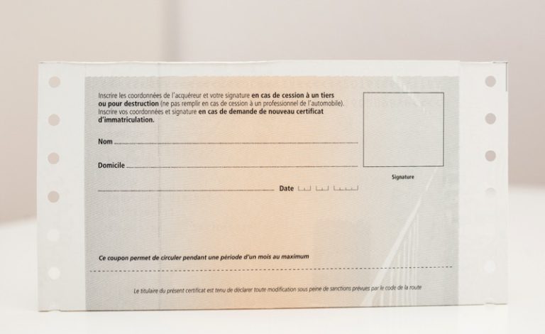 carte grise lettre recommandée