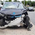 Une BMW i3 accidentée