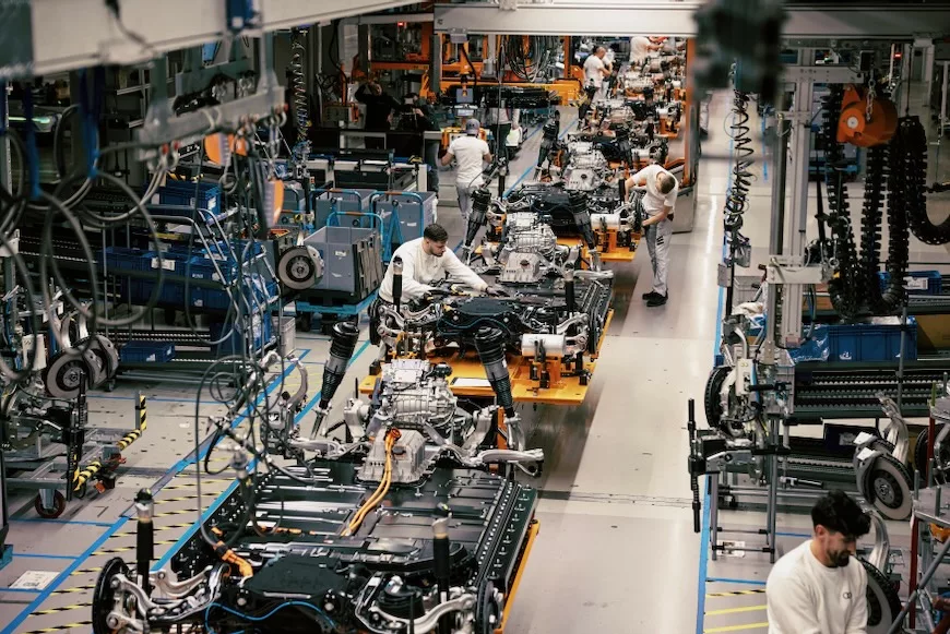 La production de l'Audi Q8 e-tron dans l'usine de Bruxelles