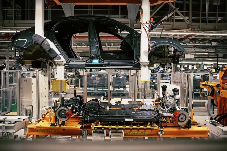 La production de l'Audi Q8 e-tron dans l'usine de Bruxelles