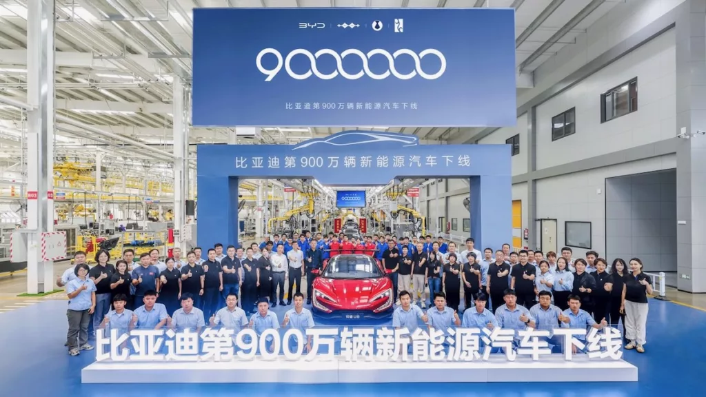 BYD célèbre une production qui atteint les 9,000,000 d'unités