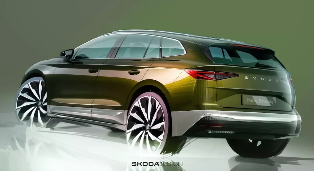 Le Skoda Enyaq bientôt restylé : voici les esquisses officielles